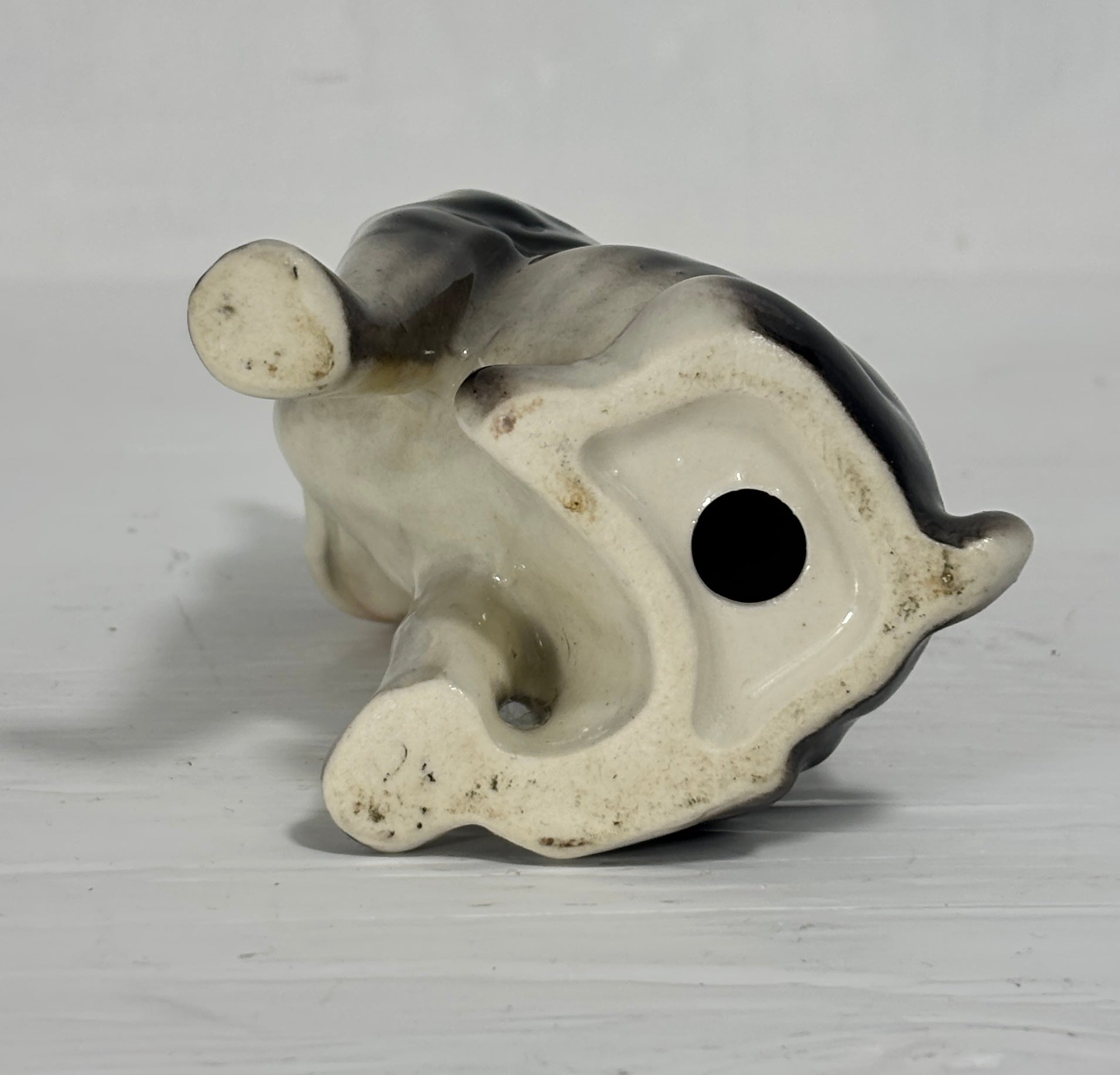 Vintage Ceramic Hand Painted Sitting French Bulldog Figurine