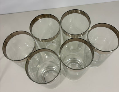 Dorothy Thorpe Silver Cocktail Highball Barware Set with Carrier