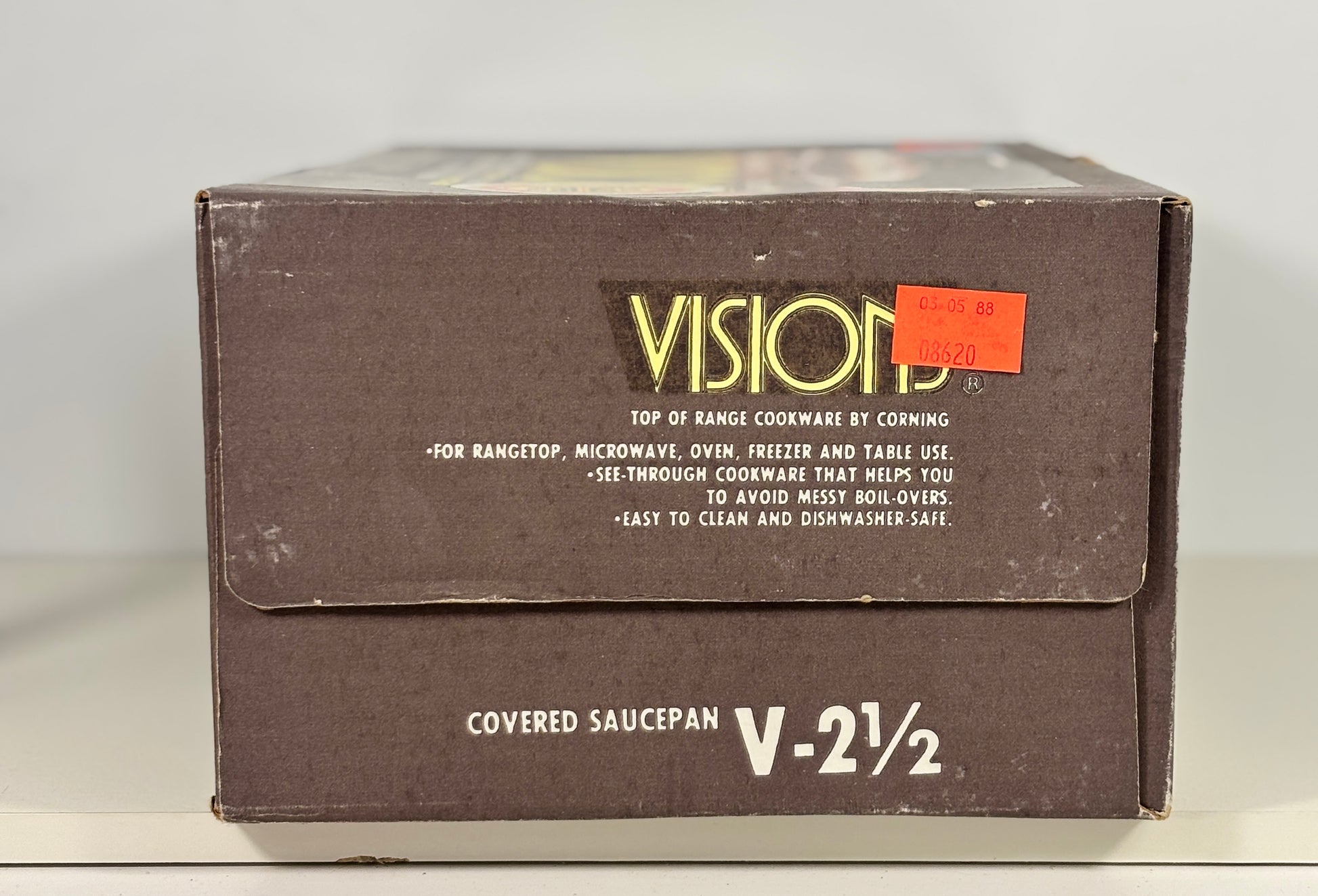 Corning Visions 2.5 Litre Amber Covered Saucepan New in Box
