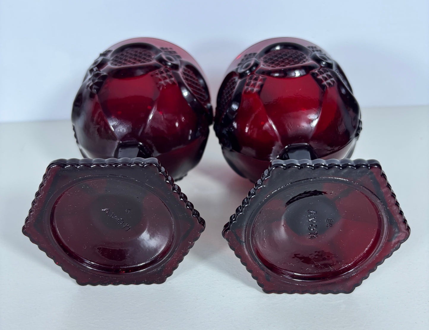 Avon Cape Cod Red Wine Goblet Set of 2