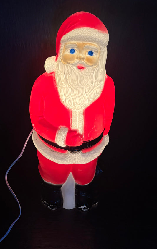 Vintage Union Products Plastic Christmas Blow Mold Santa