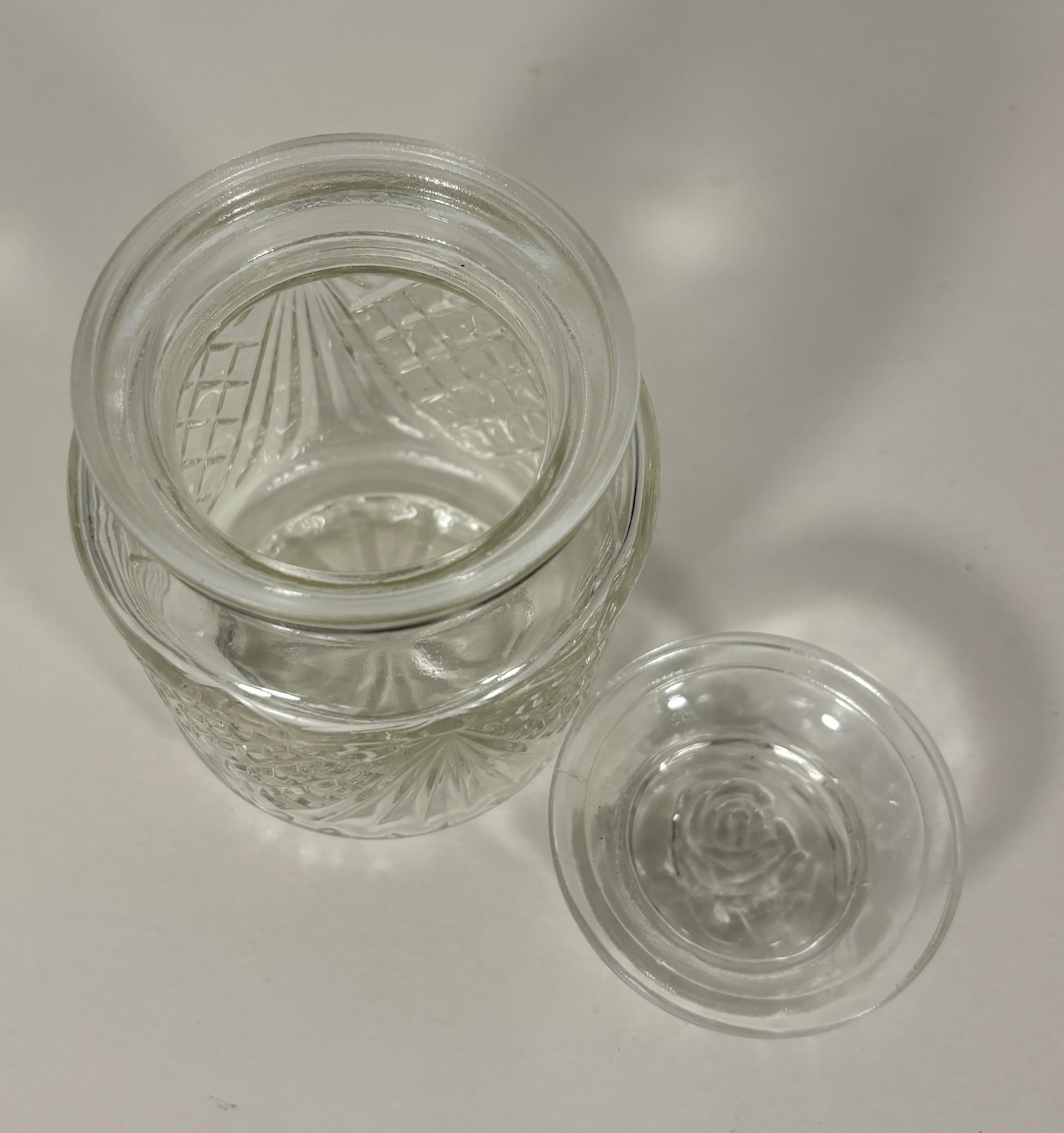 Anchor Hocking Wexford Starburst Clear Glass Jam Jar