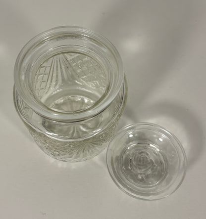 Anchor Hocking Wexford Starburst Clear Glass Jam Jar
