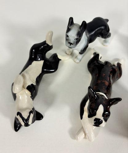 Lot of Boston Terrier Frenchie Dog Small Figurines