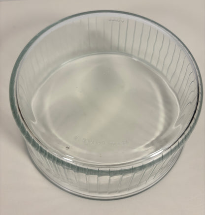Pyrex France Clear Ribbed Soufflé Dish