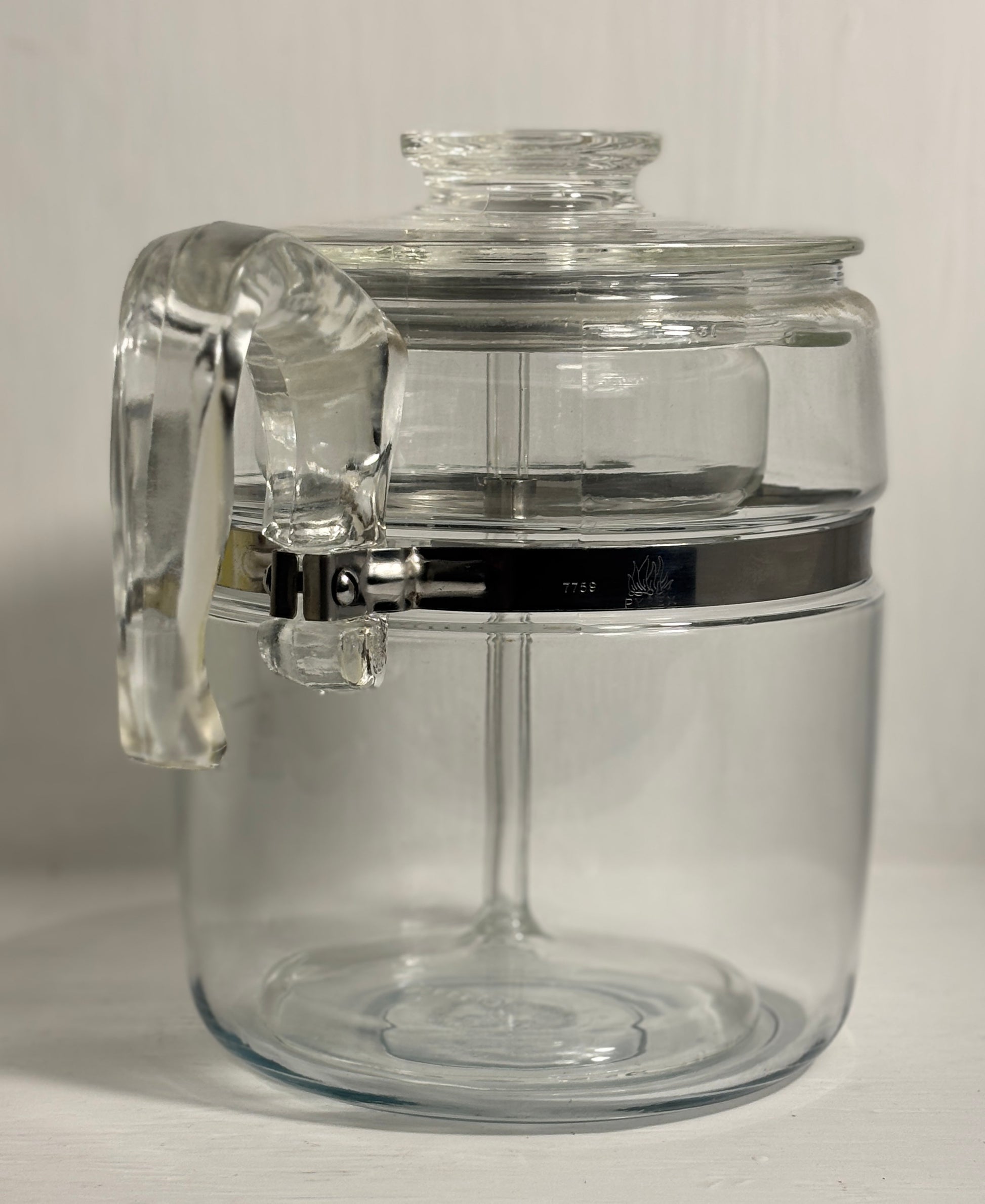 Vintage Pyrex Flameware 7759B 9 Cup Glass Coffee Pot