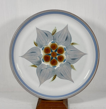 plate with floral design on a white background