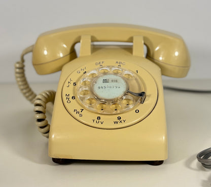 Northern Telecom Beige Rotary Desk Telephone
