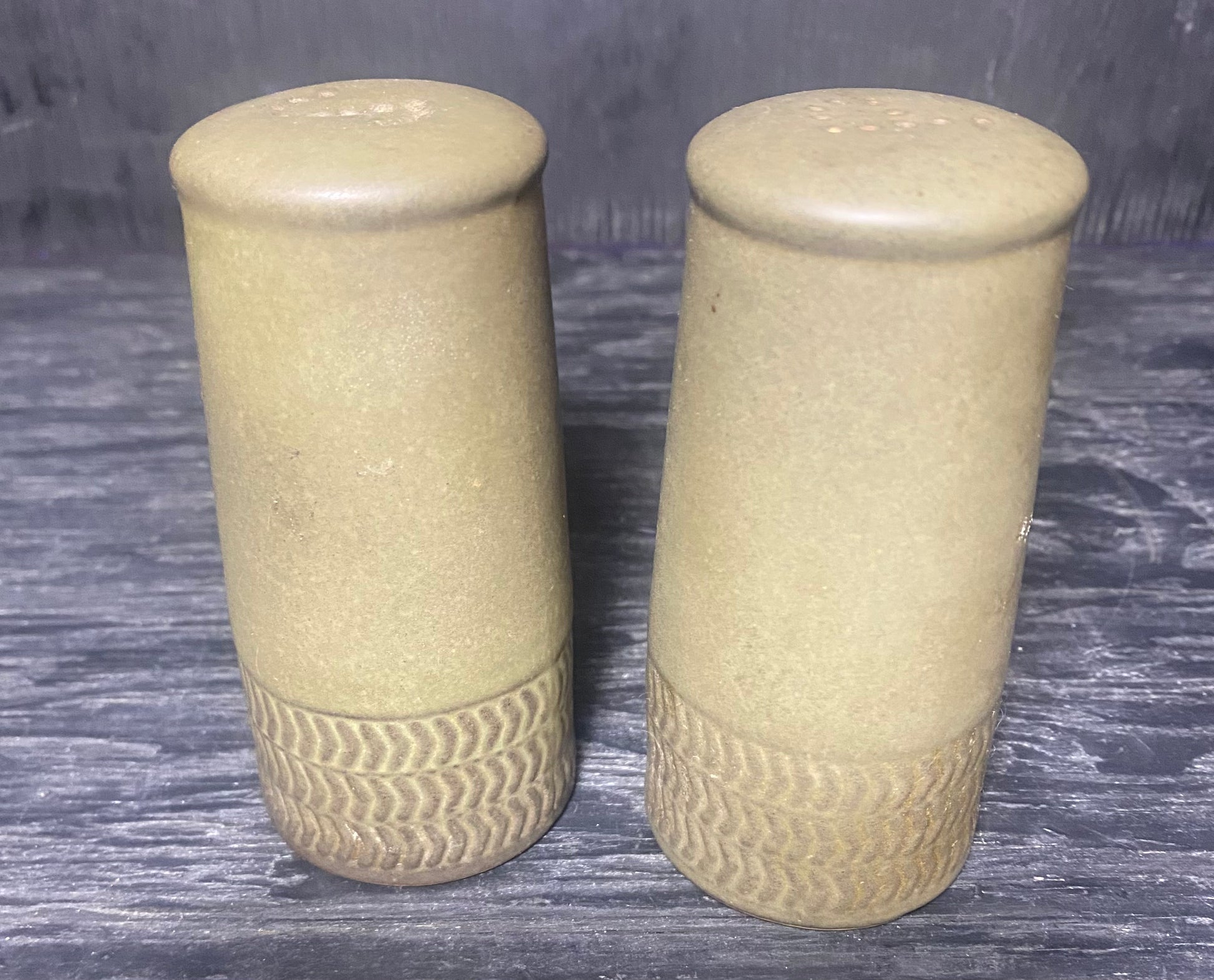 Denby Chevron Salt and Pepper Shakers