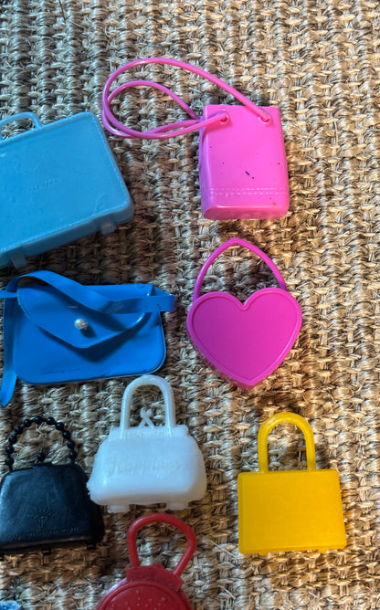 Lot of Vintage Barbie Purses and Bags