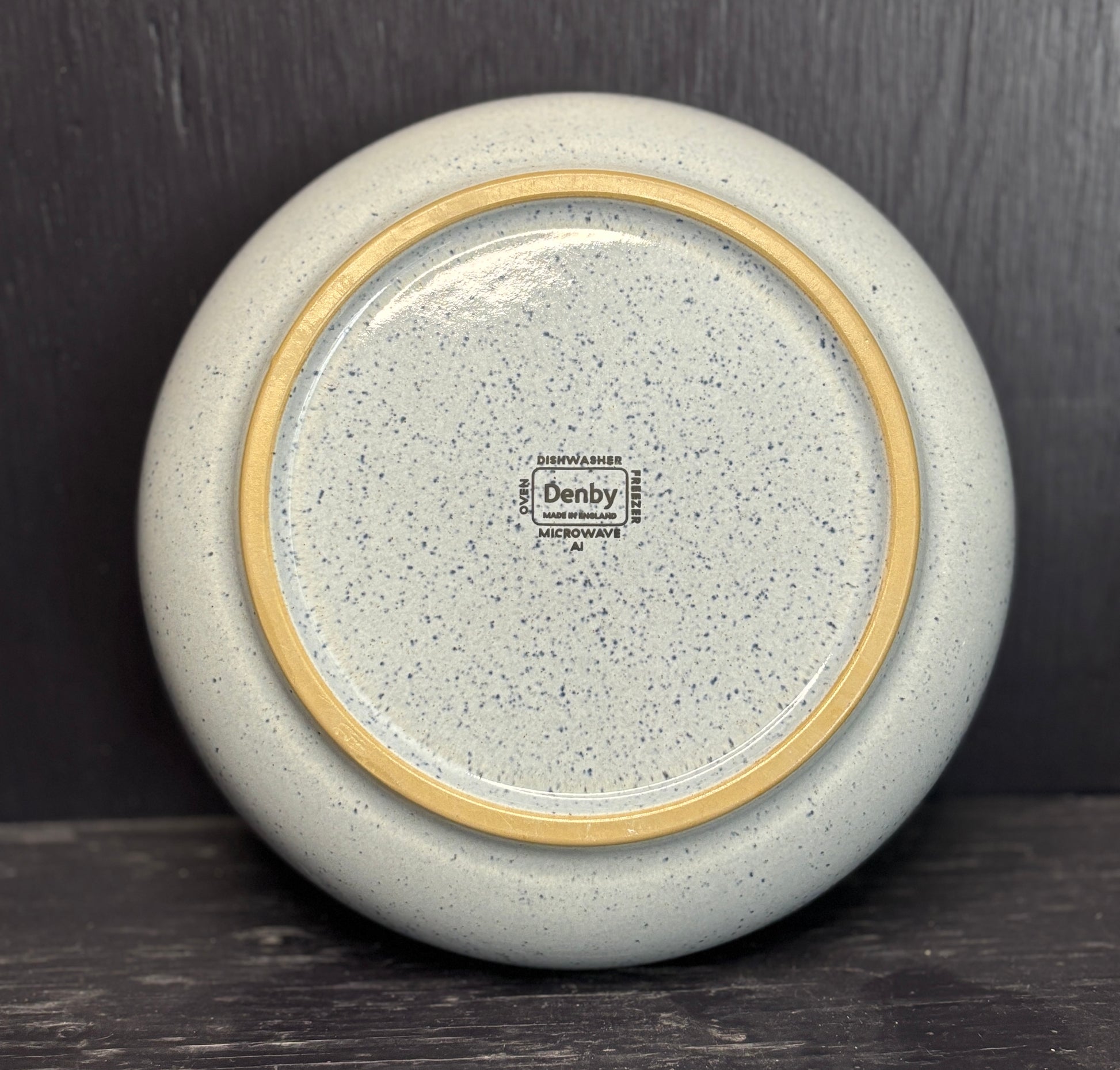 Denby Studio Blue Speckle 8 inch Nesting Bowls Pebble