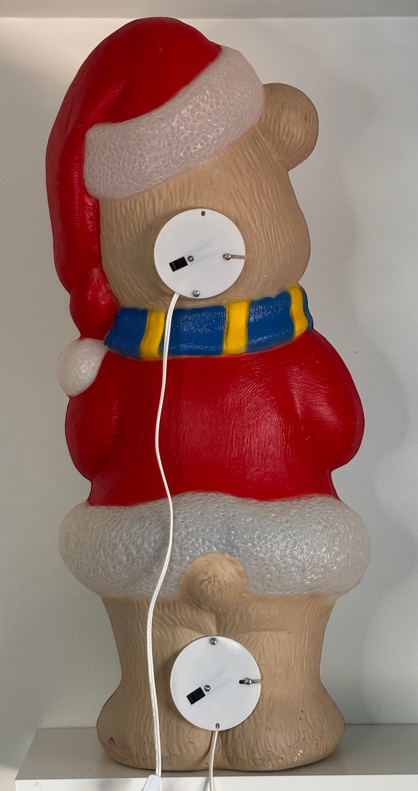 TPI Canada Plastic Light Up Blow Mold Drummer Bear