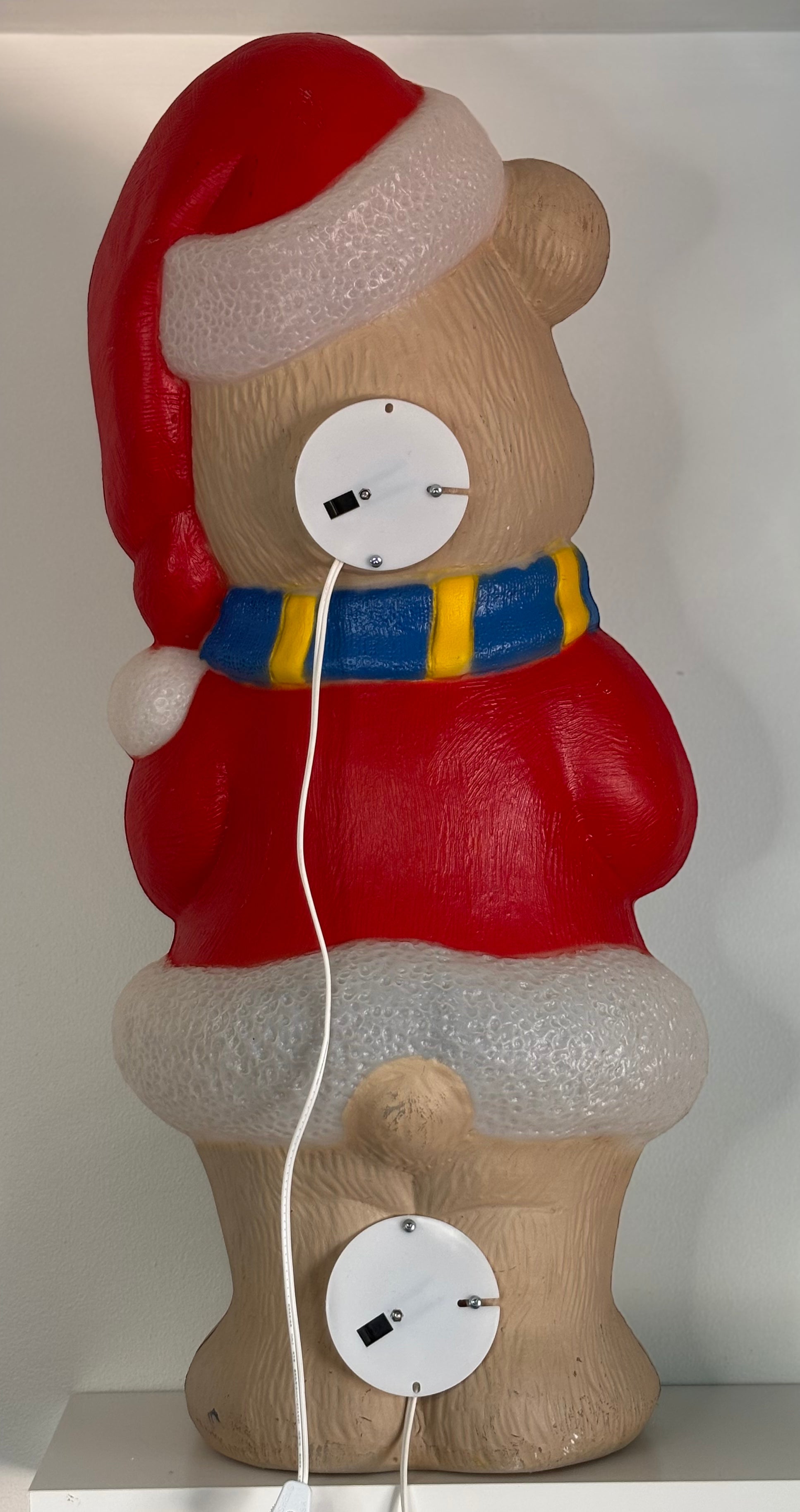 TPI Canada Plastic Light Up Blow Mold Drummer Bear