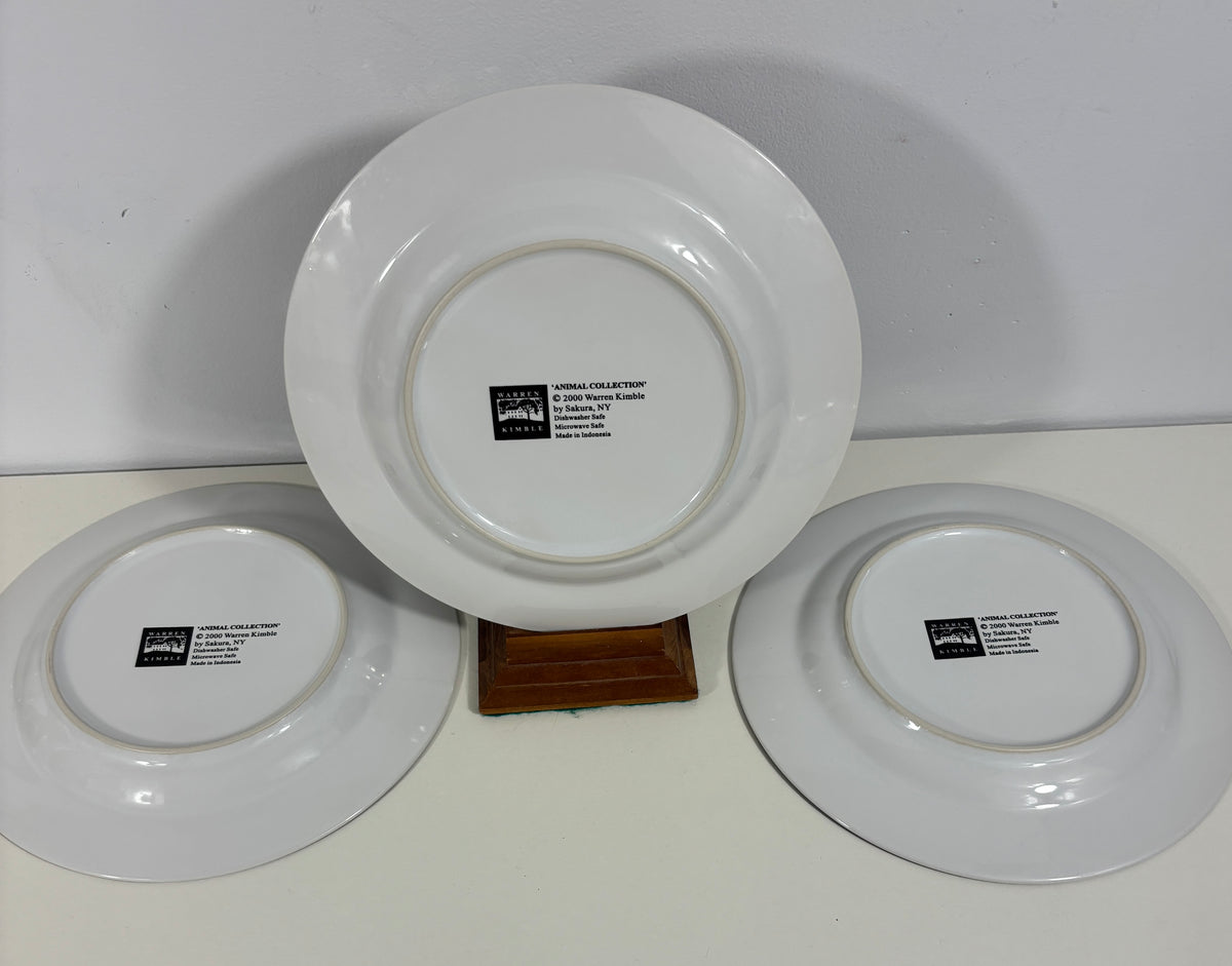 Sakura Warren Kimble Animal Collection Plate Set