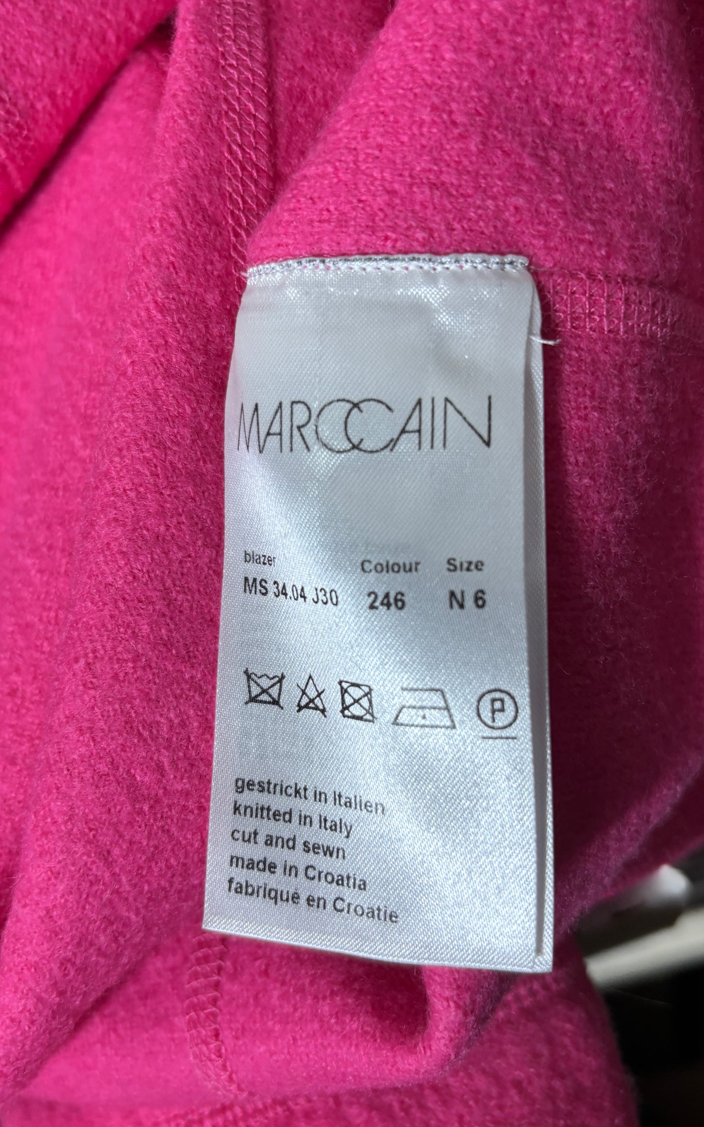 Marc Cain Pink Virgin Wool Women's Jacket