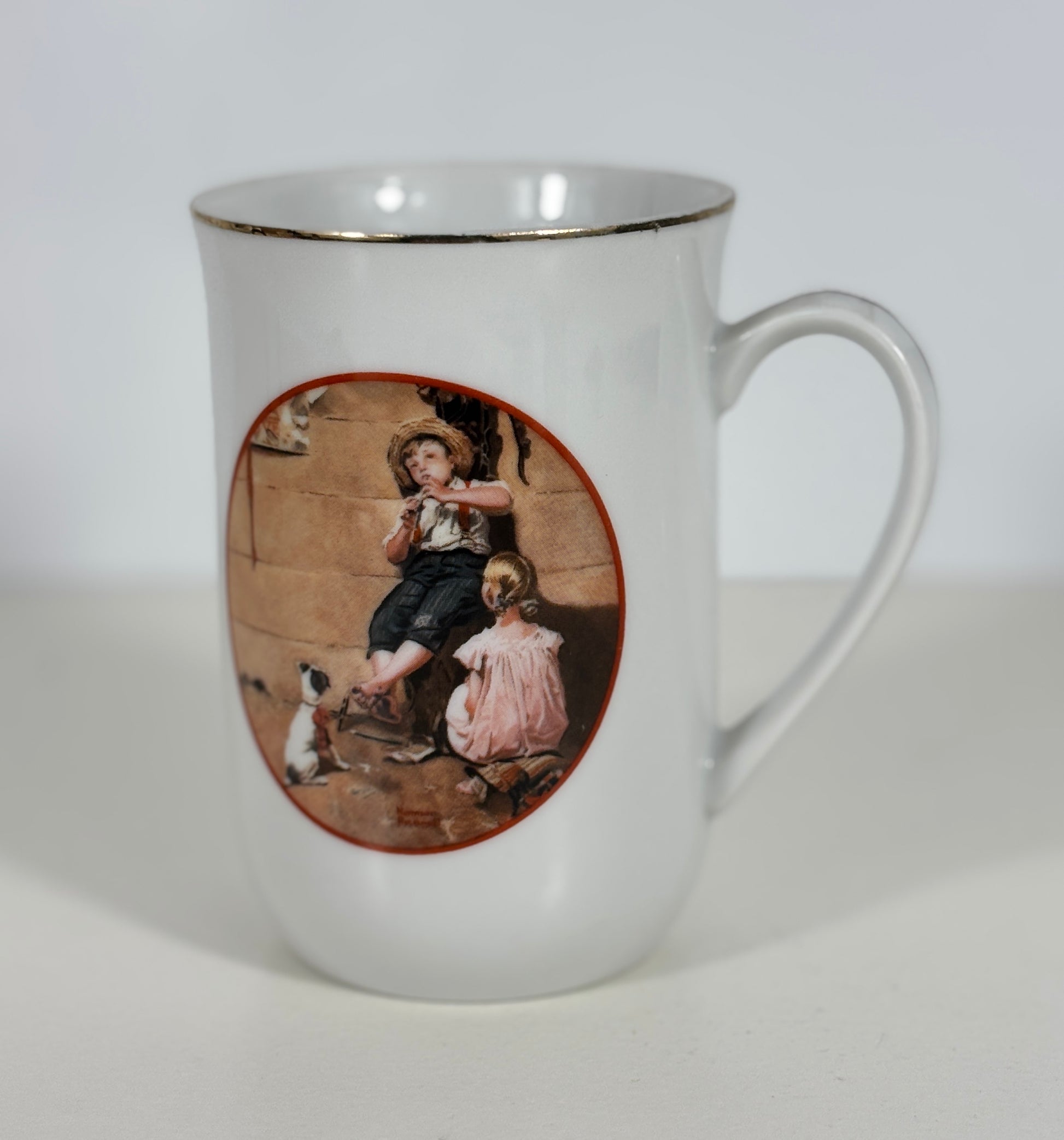 1982 Norman Rockwell Collection Young Love Music Maker Mug