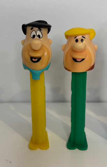 fred and barney Vintage Pez Dispensers
