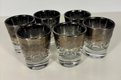 Vitreon Queens Lustreware Silver Fade Shot Glass Set