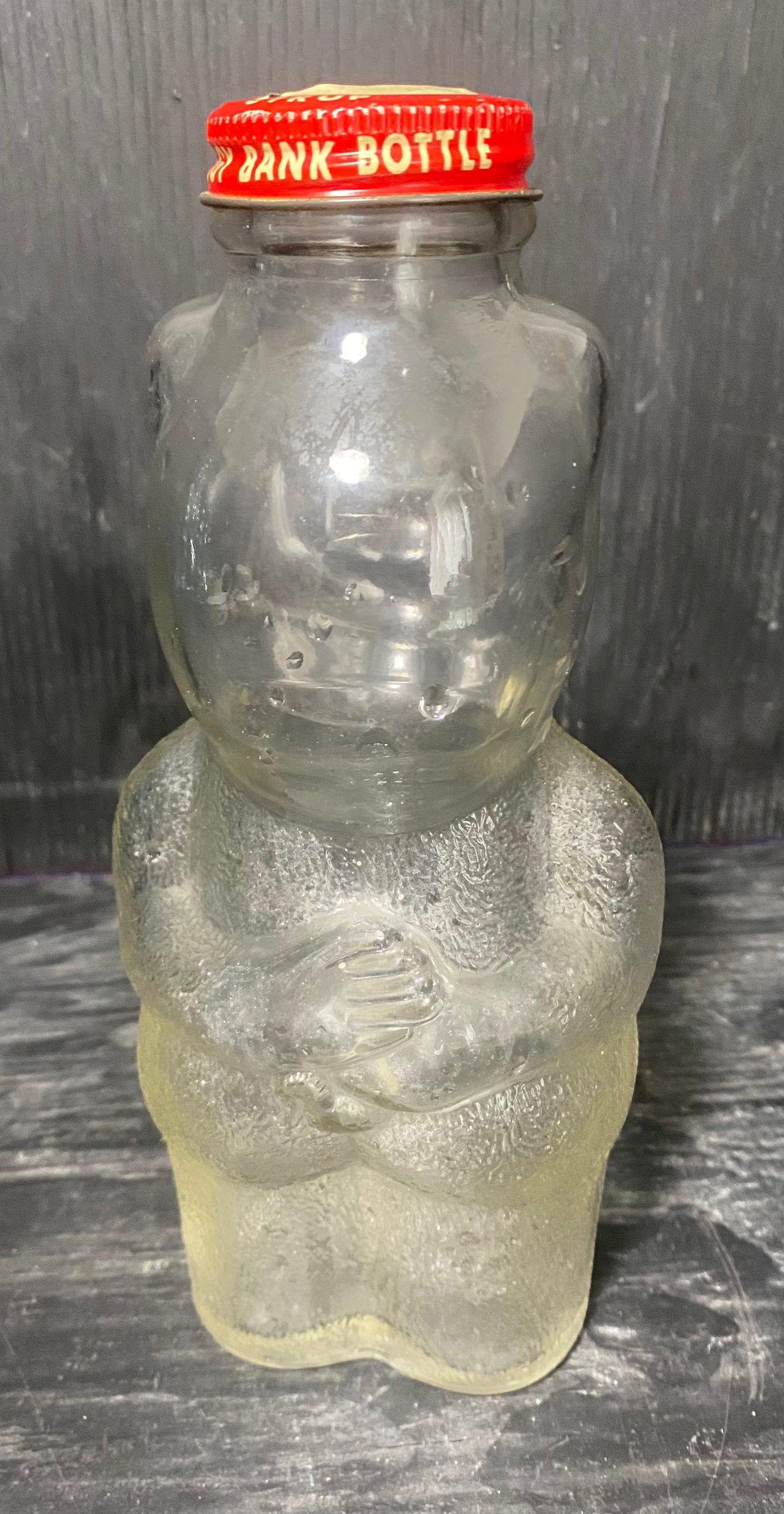 Snow Crest Glass Bear Vintage Piggy Bank