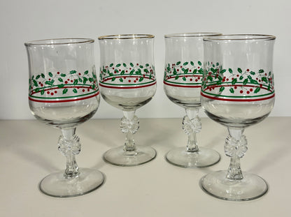 Libbey Arby’s Christmas Collection Wine Glass Set
