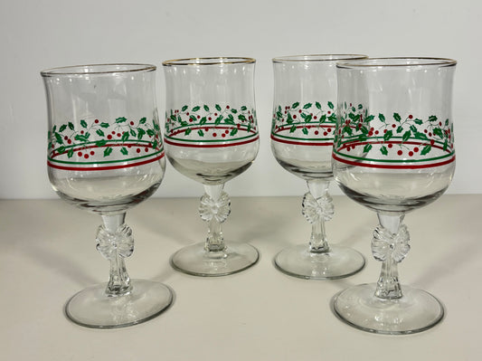 Libbey Arby’s Christmas Collection Wine Glass Set