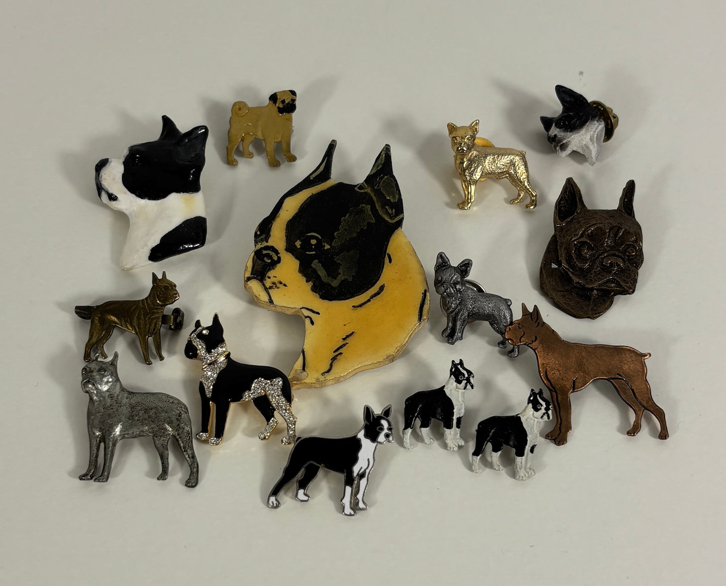 Lot of Boston Terrier Bulldog Frenchie Dog Pins