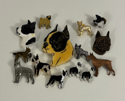 Lot of Boston Terrier Bulldog Frenchie Dog Pins