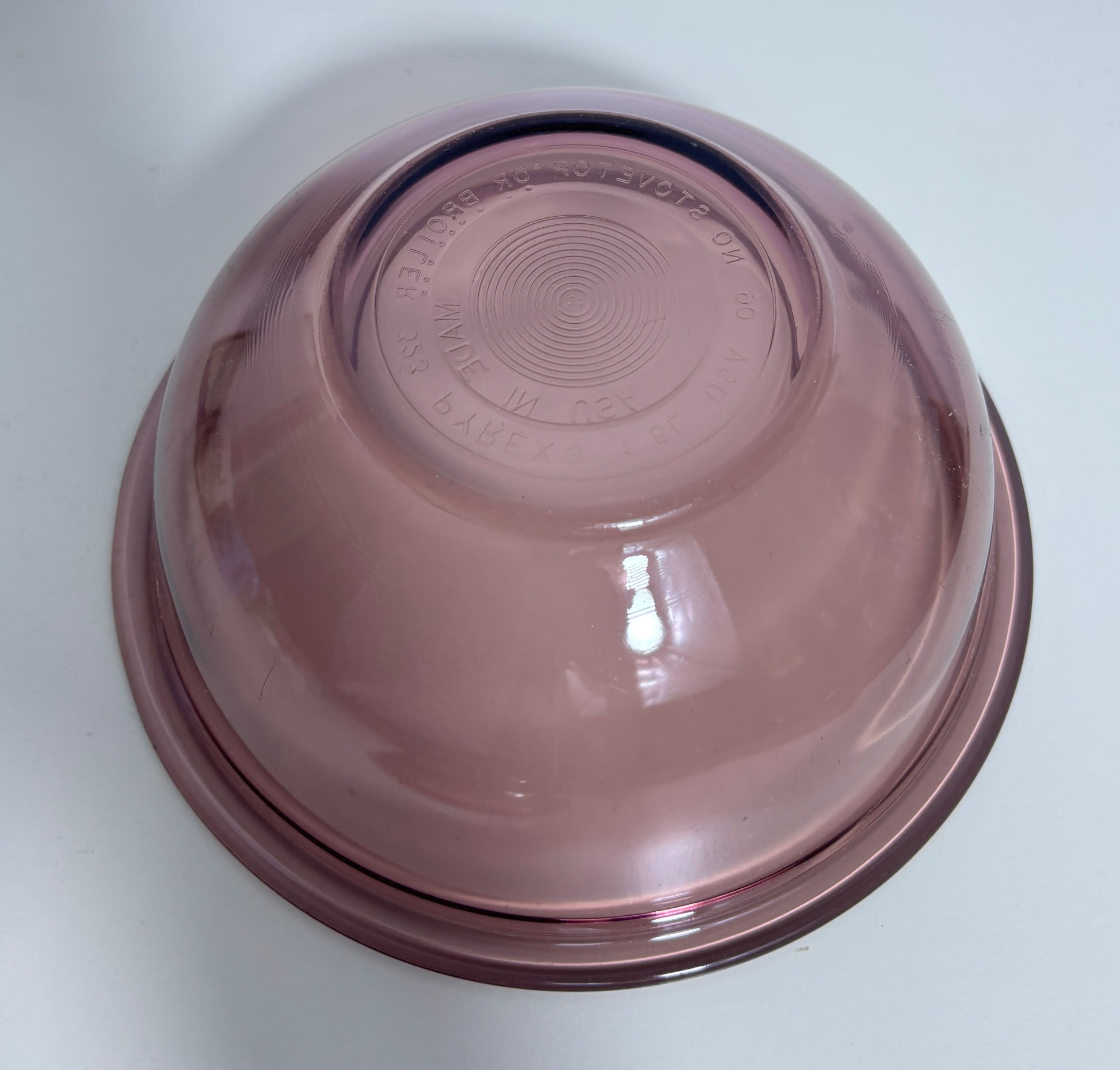 Vintage Cranberry Pyrex Casserole Dish