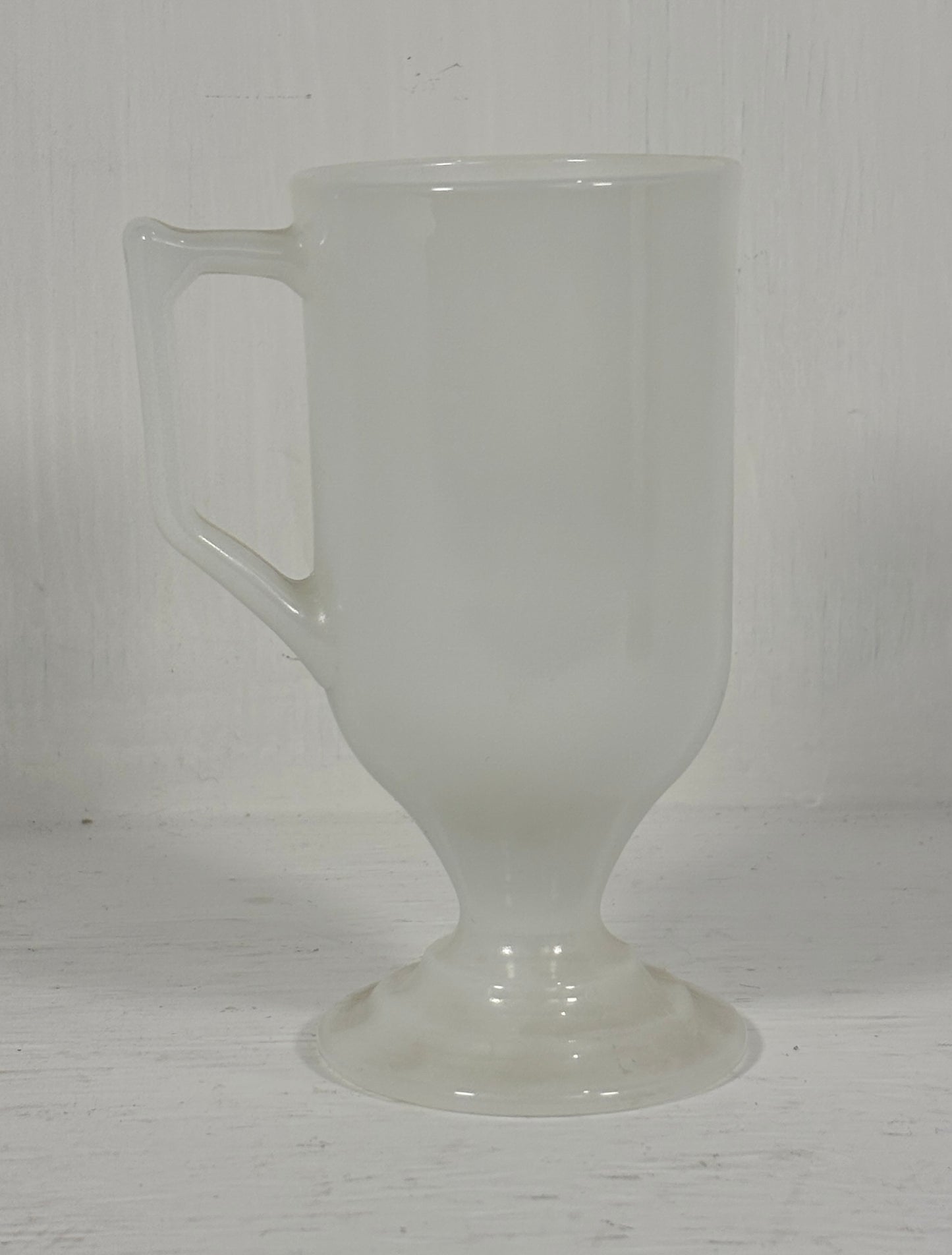 Hazel Atlas Tom and Jerry Christmas Pedestal Milk Glasses