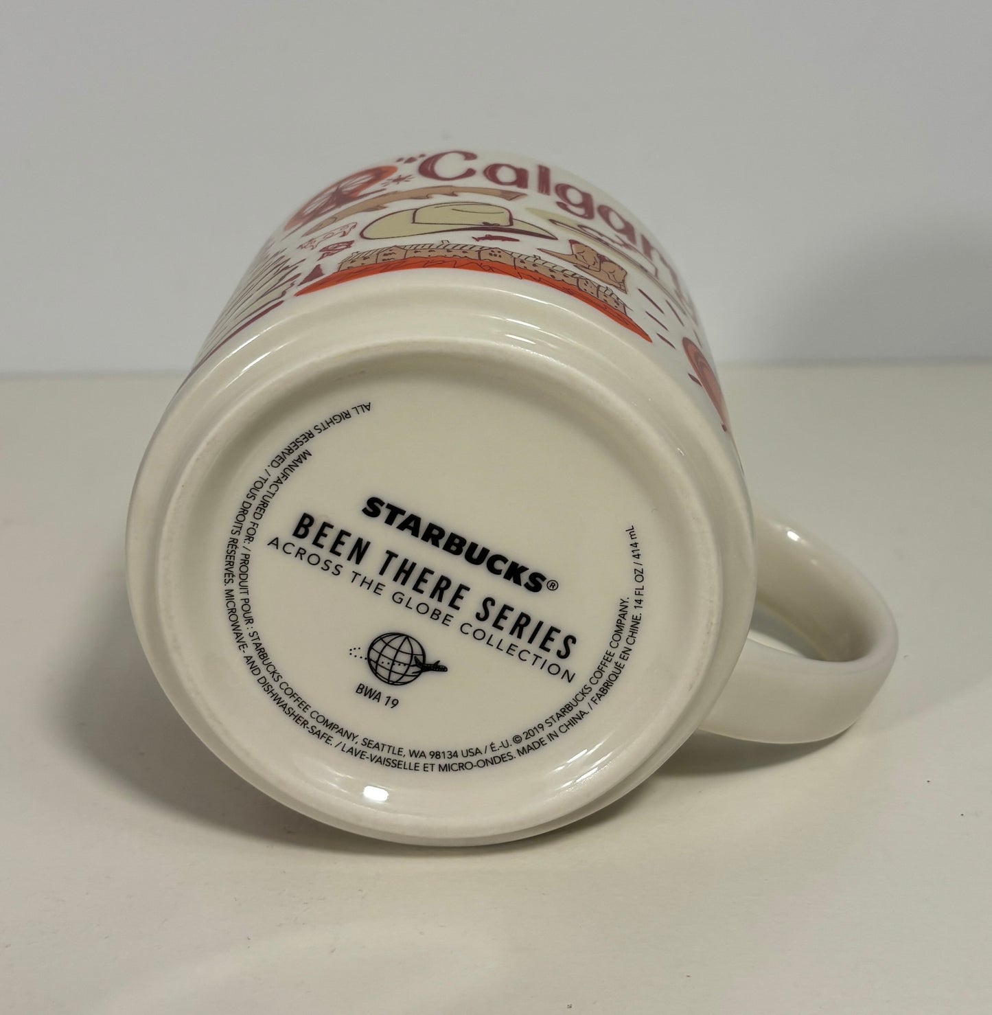 Starbucks 'Calgary' mug with branding on a white background