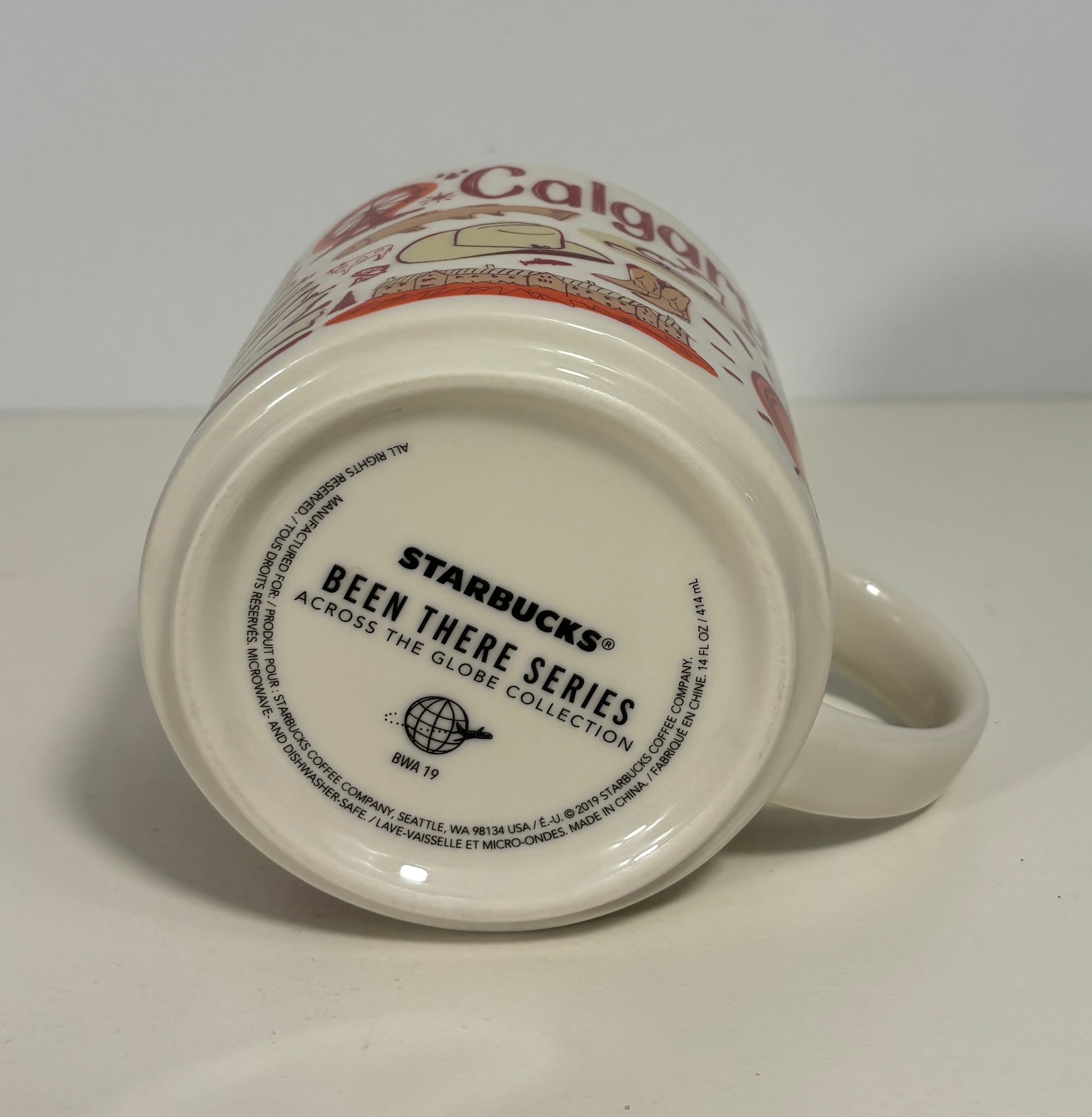 Starbucks 'Calgary' mug with branding on a white background