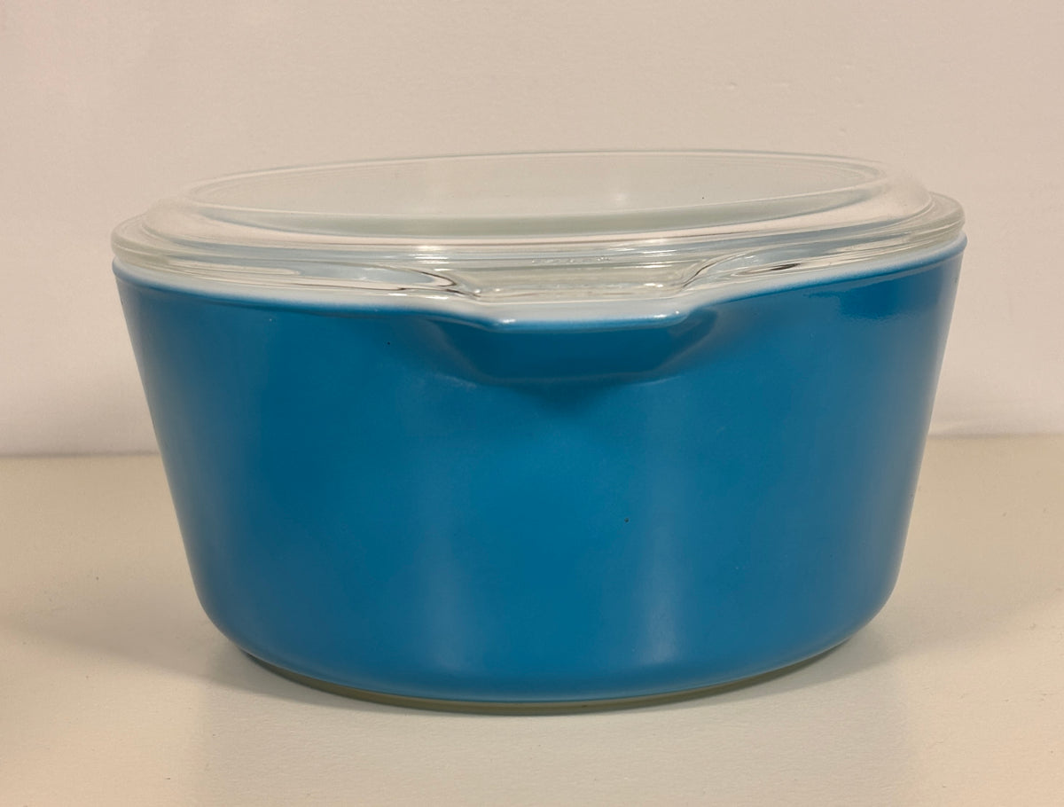 Pyrex Horizon Blue 1.5 Quart Casserole Dish with Lid