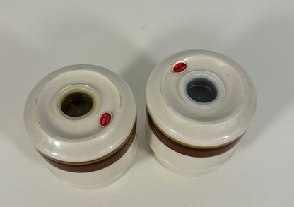 Made in Japan Brown Striped Salt and Pepper Shakers