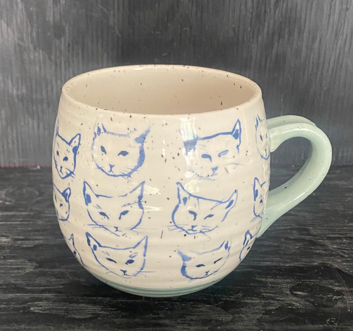 Anthropologie Cat Faces Mug by Leah Reena Goren