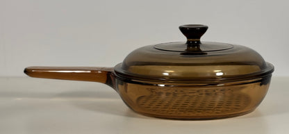 Corning Visions Amber Waffle Bottom Covered Skillet