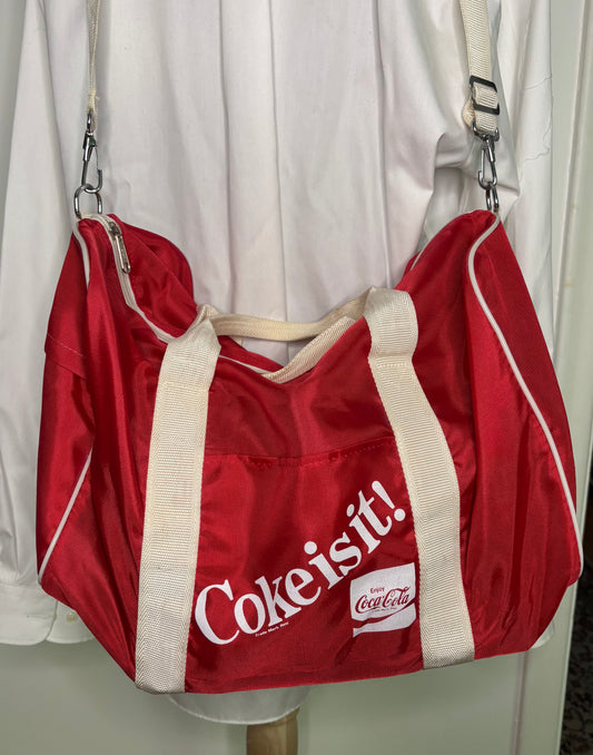 Vintage Coke Is It Coca Cola Duffle Bag