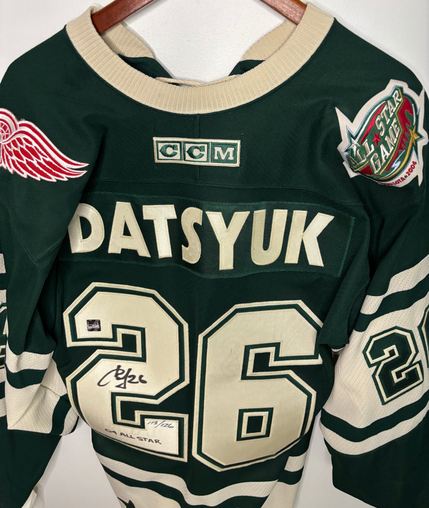 Rare Pavel Datsyuk Autographed 2004 All Star Jersey