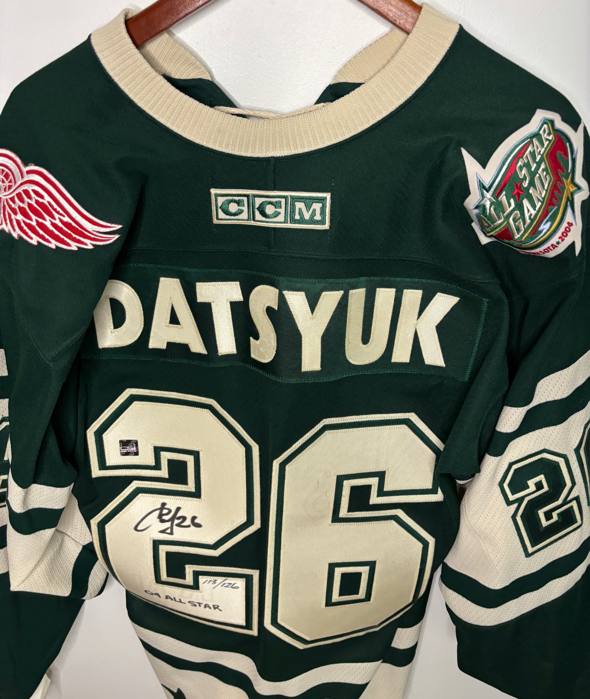 Rare Pavel Datsyuk Autographed 2004 All Star Jersey