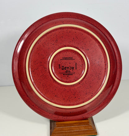 Denby Harlequin Green and Red Salad Plate