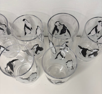 Penguin Family Acrylic Tumbler Glasses Set of 6