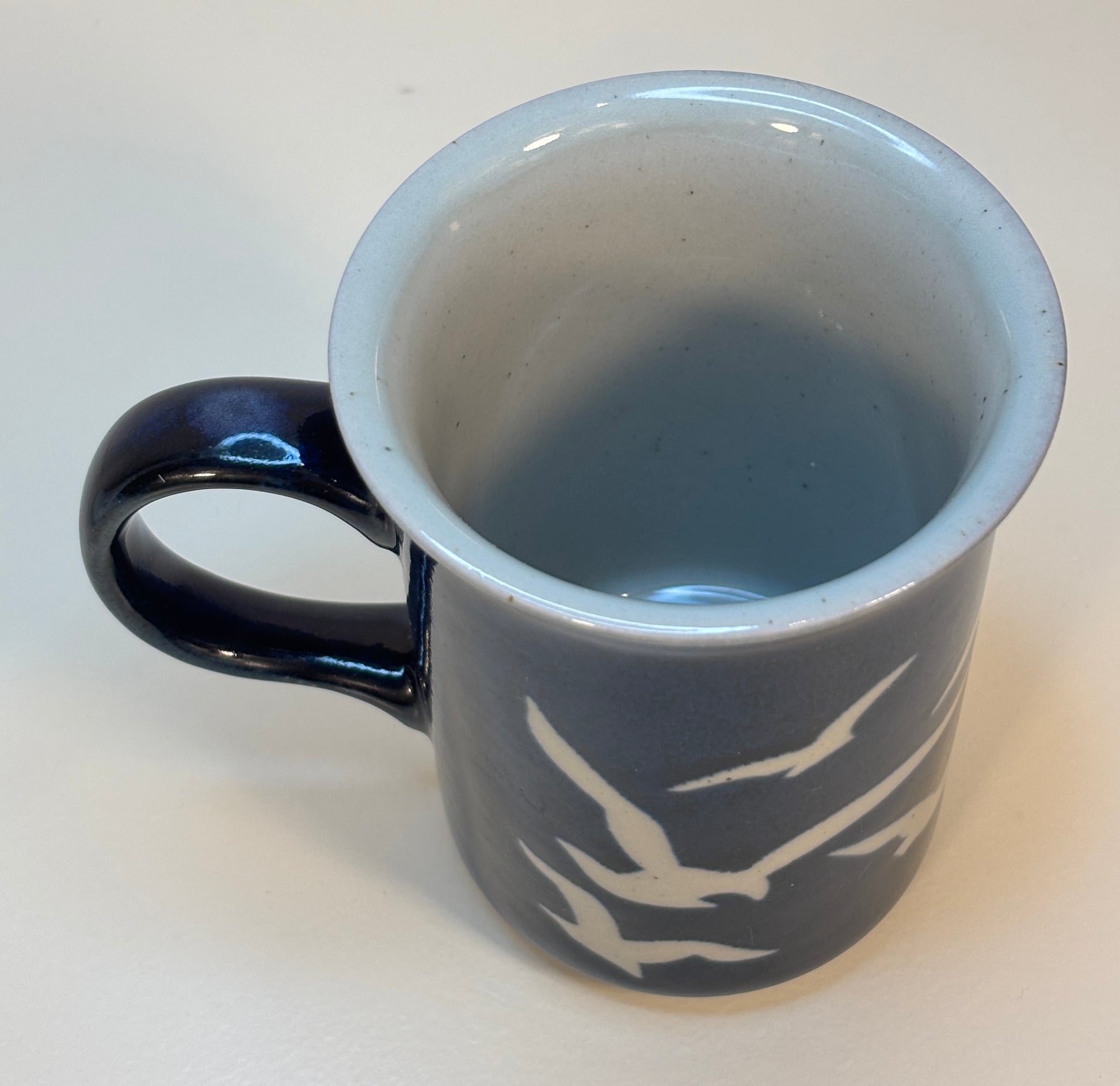 Waechtersbach Cobalt Blue Seagull Theme Coffee Mug