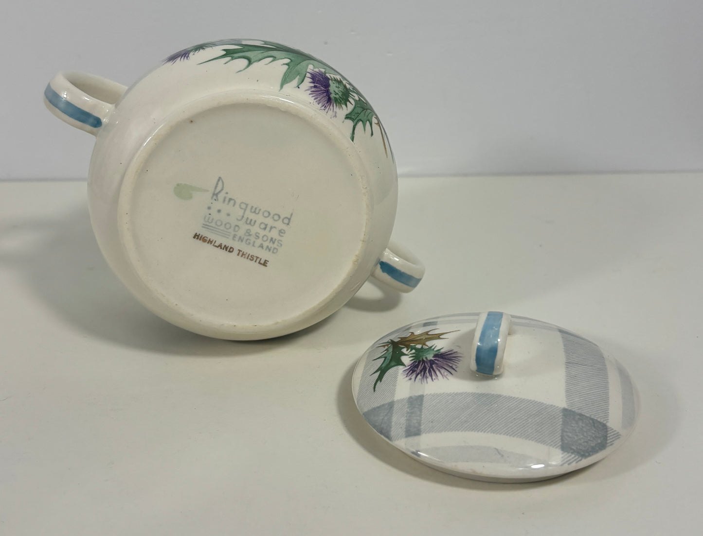 Ringwood Ware Highland Thistle Sugar Bowl