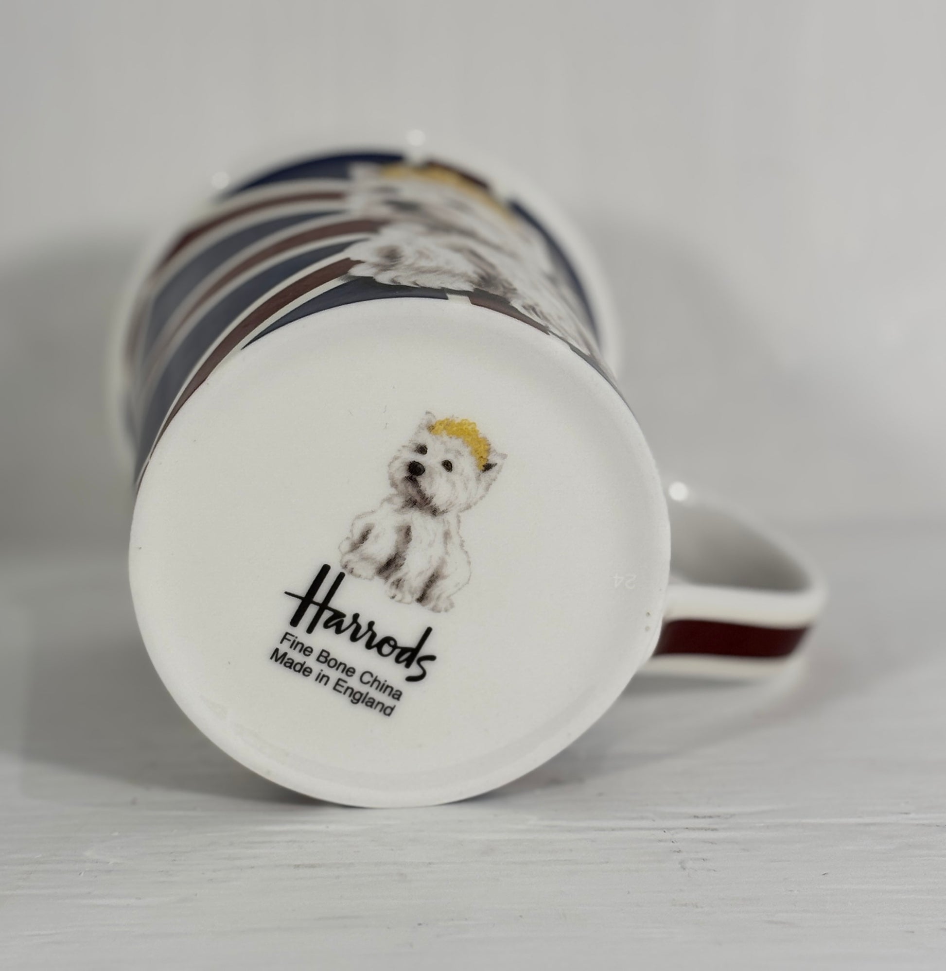 Harrods Knightsbridge Westie Union Jack Dog Mug