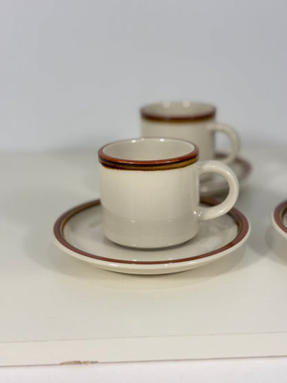 Japan Showa Era Espresso or Tea Mugs and Saucer Set