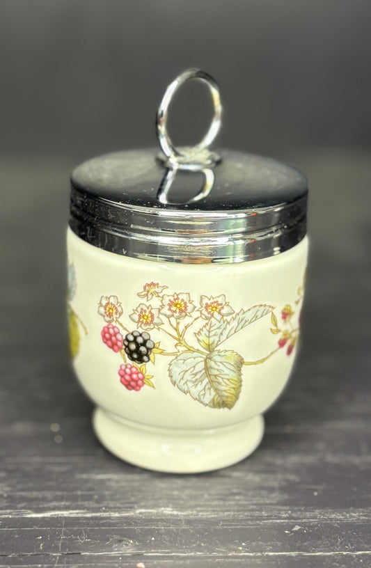 Royal Worcester England Lavinia Blackberries Porcelain Egg Coddler