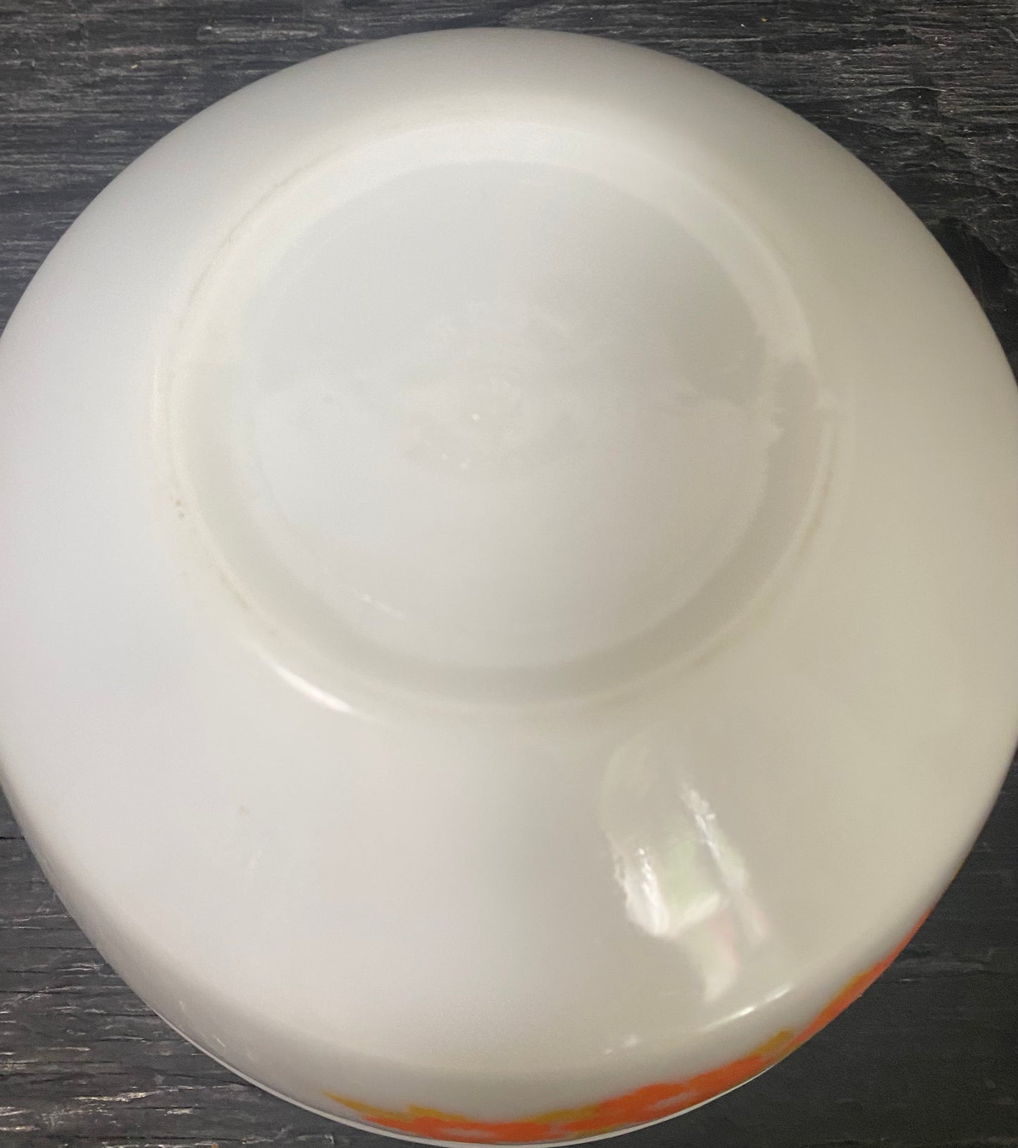 Federal Glass Orange Flower 8 Inch Mixing Bowl