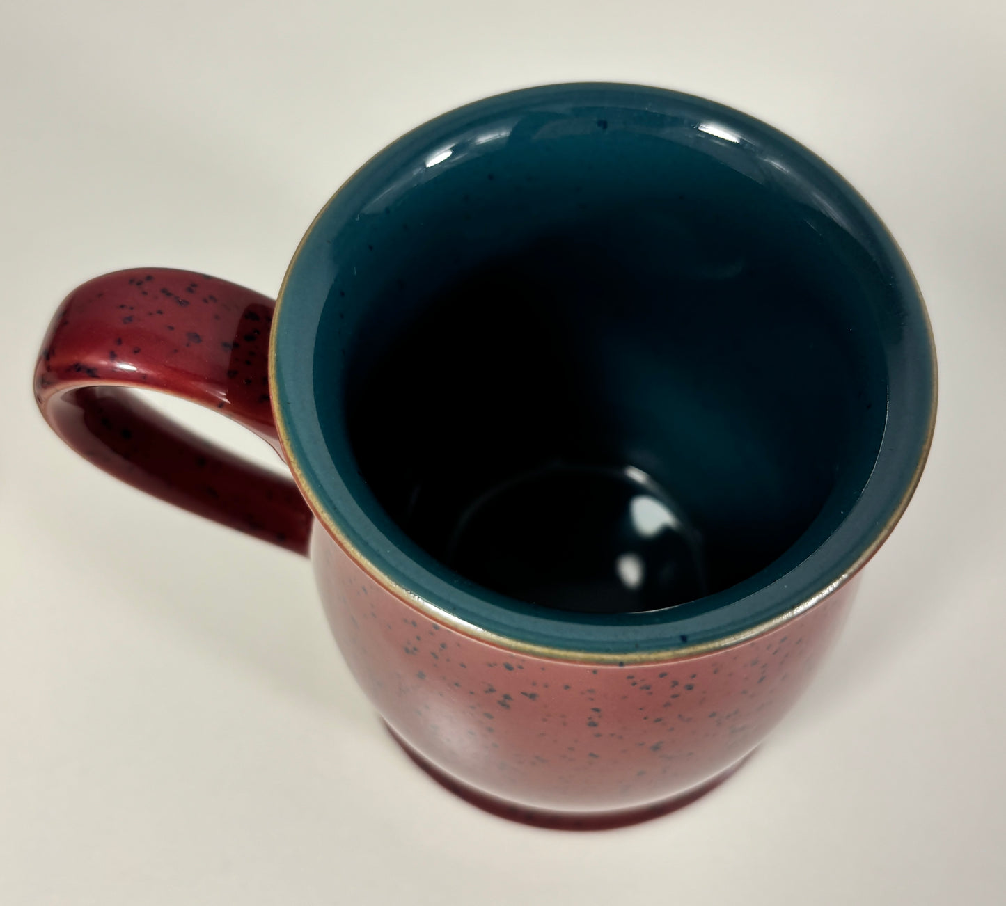 Denby Harlequin Red and Green Tudor Mugs