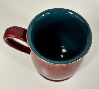 Denby Harlequin Red and Green Tudor Mugs