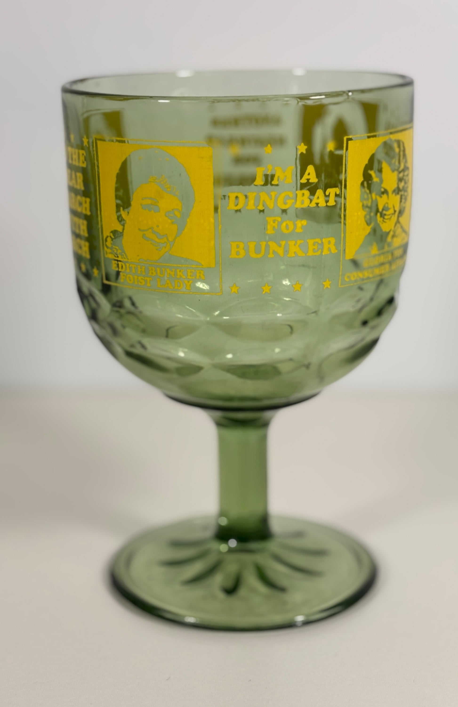 1972 Archie Bunker for President Glass Goblet