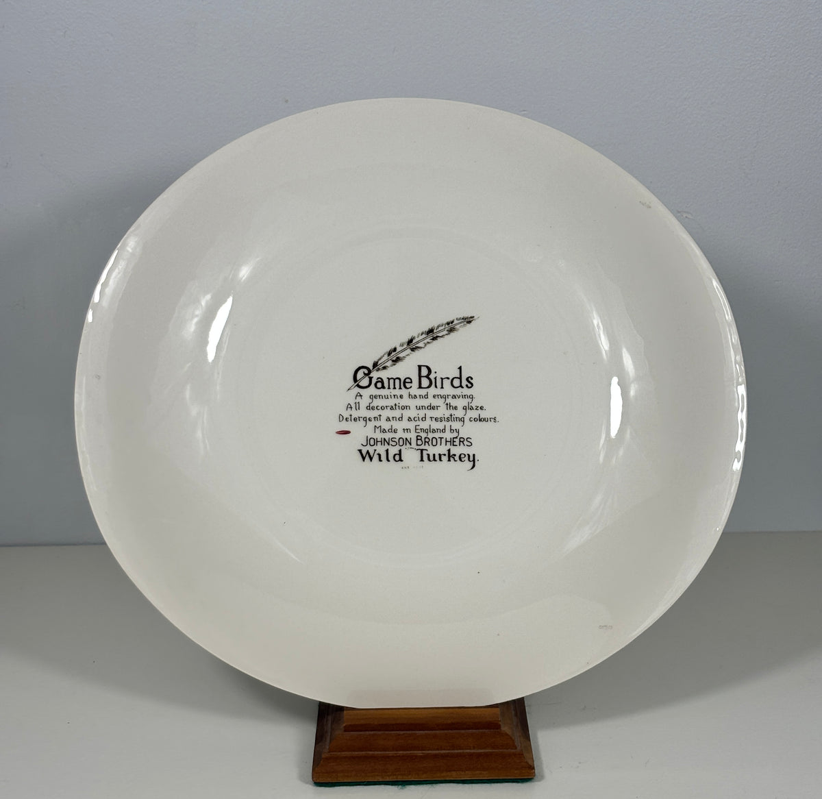 Johnson Brothers Game Birds Wild Turkey Plate